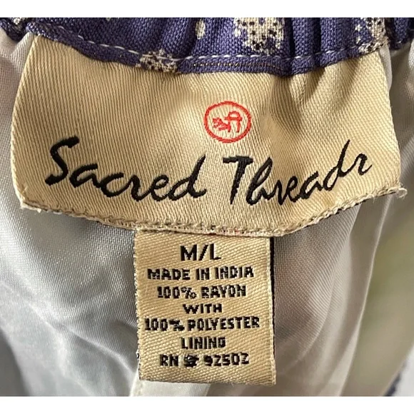 SACRED THREADS Patchwork Boho Gypsy Joggers Pants - Picture 8 of 8